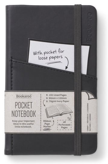 IF, notatnik a6 bookaroo journal pocket czarny IF