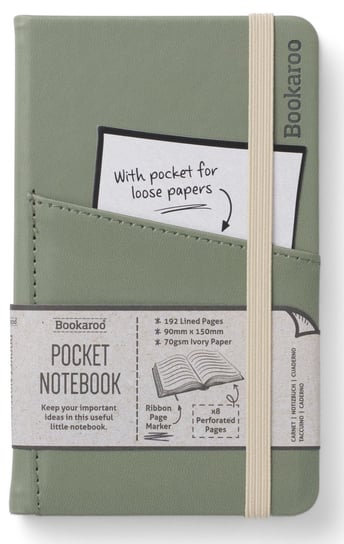 IF, notatnik a6 bookaroo journal pocket zielony IF