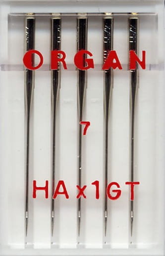 Igły półpłaskie ORGAN HAx1GT do jedwabiu 5x '55 Organ