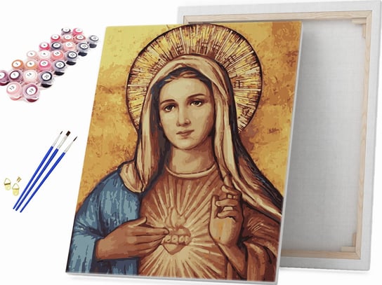 Ikona Niepokalane Serce Maryi - Malowanie po numerach Beliart