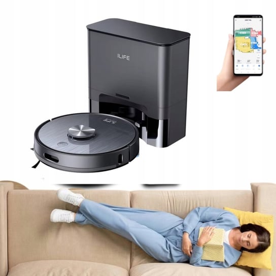 ILIFE T20S ROBOT SPRZATAJĄCY 5000Pa, MOPOWANIE STACJA APLIKACJA MOKRO SUCHO iLife