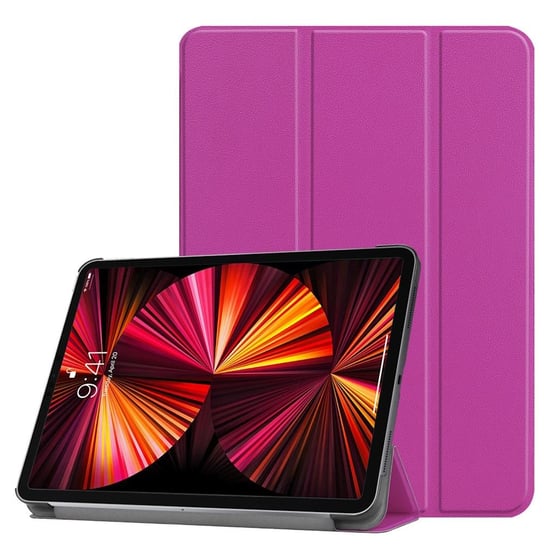 iLike Tri-Fold Etui z podstawką z ekoskóry Samsung Galaxy Tab A 10.1'' T510 / T515 (2019) fioletowy RIFF