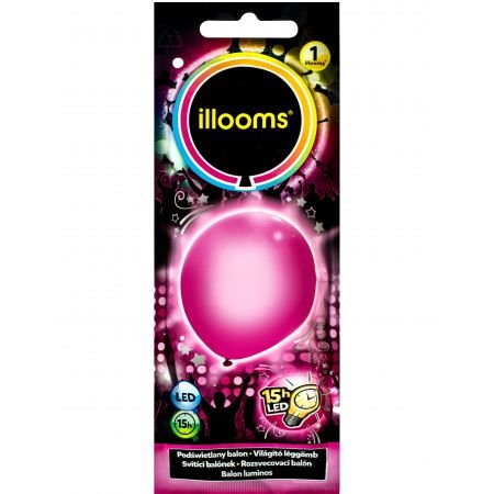 Illooms, balon LED, różowy Illooms