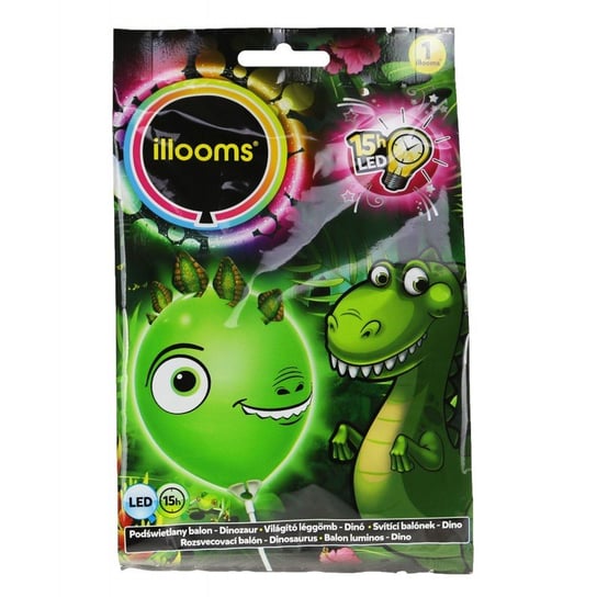 Illooms, balon LED, Zrób To Sam, Dinozaur Illooms