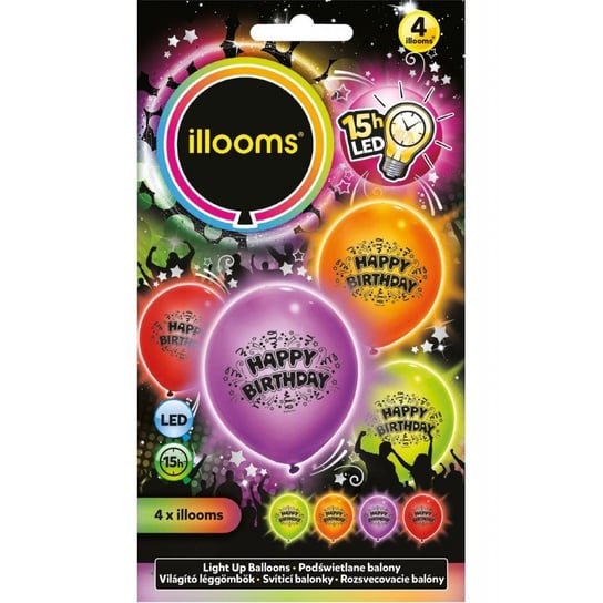 Illooms, balony LED Urodziny, zestaw TM Toys