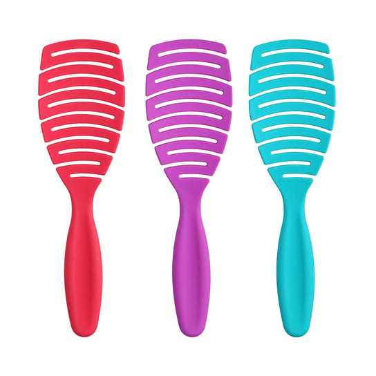 ilū by Tools For Beauty, My Happy Color – Zestaw 3 szczotek do rozczesywania włosów, 3 szt. Tools For Beauty
