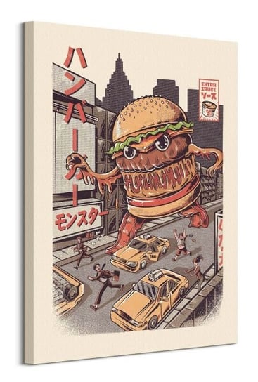 Ilustrata Burgerzilla - obraz na płótnie Pyramid