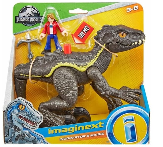 Imaginext Park Jurajski Indoraptor Dinozaur i Mais Mattel