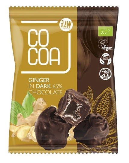 Imbir Kandyzowany W Ciemnej Czekoladzie 65 % Bio 70 G - Cocoa Cocoa