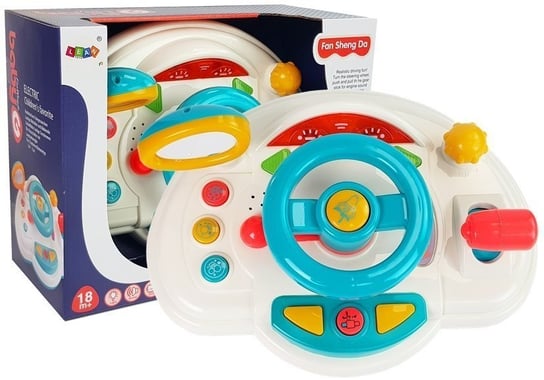 Import Lean Toys, Interaktywna Kierownica Dla Dzieci Klakson Dźwięk Światło Lean Toys