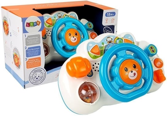 Import Lean Toys, Kierownica edukacyjna dla niemowlaka, niebieska Lean Toys