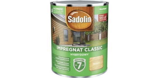 Impregnat Classic Hybrydowy Dąb Jasny 0,75L Sadolin SADOLIN