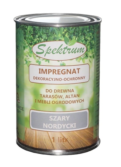 Impregnat do drewna dekoracyjno-ochronny SPEKTRUM 5 litrów kolor "Szary Nordycki"" Spektrum