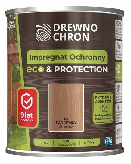Impregnat Ochronny Eco&Protection Dąb Ciemny 4.5L Drewnochron DREWNOCHRON