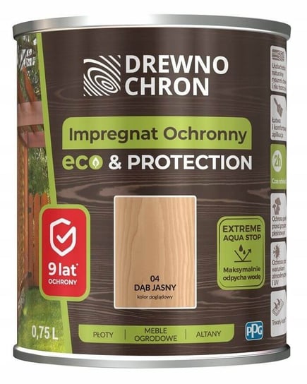 Impregnat Ochronny Eco&Protection Dąb Jasny 0.75L Drewnochron DREWNOCHRON