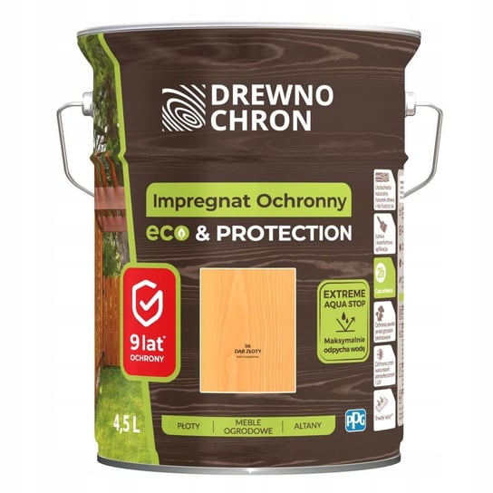 Impregnat Ochronny Eco&Protection Dąb Złoty 4.5L Drewnochron DREWNOCHRON