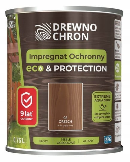 Impregnat Ochronny Eco&Protection Orzech 0.75L Drewnochron DREWNOCHRON