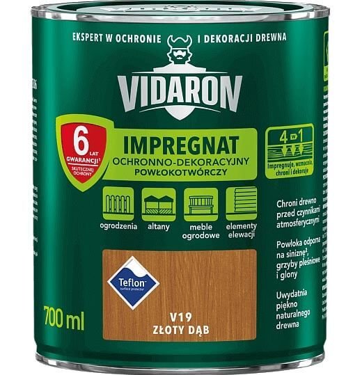 Impregnat Powłokotwórczy Vidaron 0.7L Dąb Złoty V19 Vidaron VIDARON