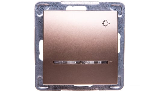 IMPRESJA Przycisk /światło/ z podświetleniem złoty metalik ŁP-5YS/m/28 OSPEL