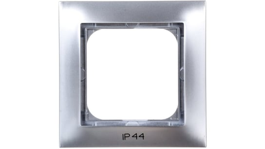 IMPRESJA Ramka pojedyncza do łączników IP44 srebrna RH-1Y/18 OSPEL