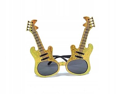 Imprezowe Okulary Złote Gitary PAW