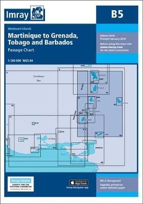Imray Chart B5: Martinique to Tobago and Barbados Passage Chart Imray