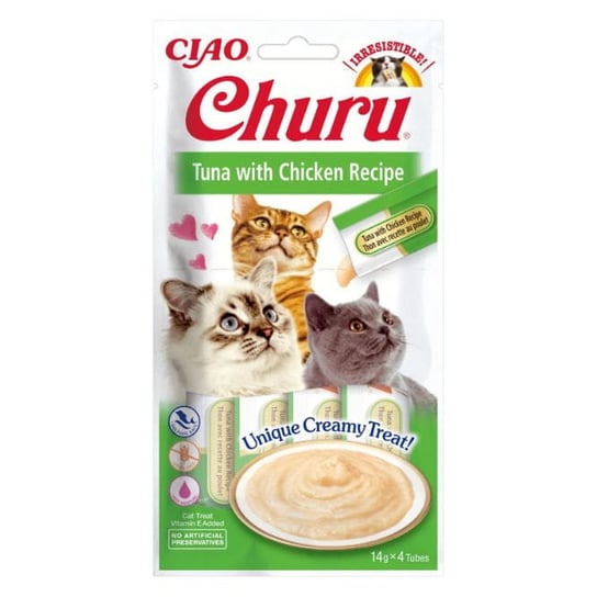 Inaba Cat Churu Przysmak Do Wylizywania Dla Kota Tuńczyk Z Kurczakiem 4X14G (56G) Inaba Foods