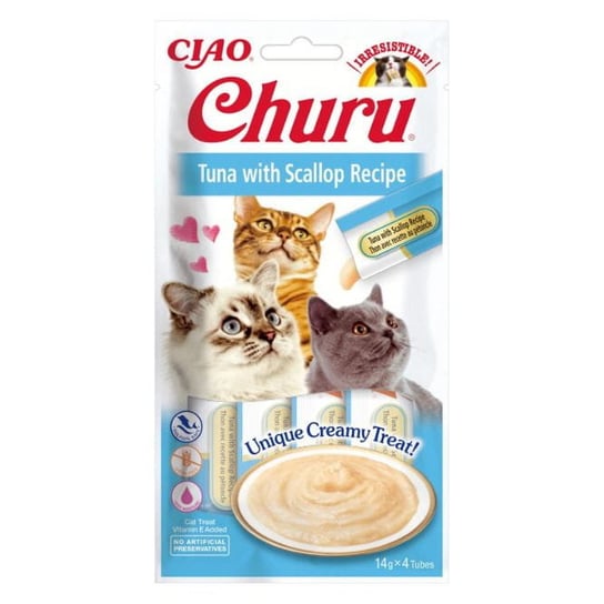 Inaba Cat Churu Przysmak Do Wylizywania Dla Kota Z Tuńczykiem I Przegrzebkami 4X14G (56G) Inaba Foods