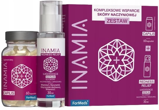 Inamia, Zestaw Redness Relief Serum + Capilis Inna marka