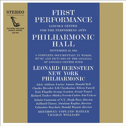 Inauguration Concert of Lincoln Center's Philharmonic Hall Leonard Bernstein