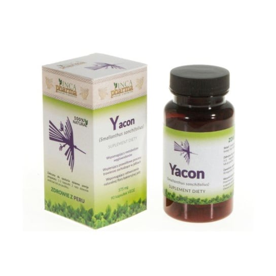 Incapharma Yacon Suplement diety, 90 kapsułek wsparcie trawienia Incapharma
