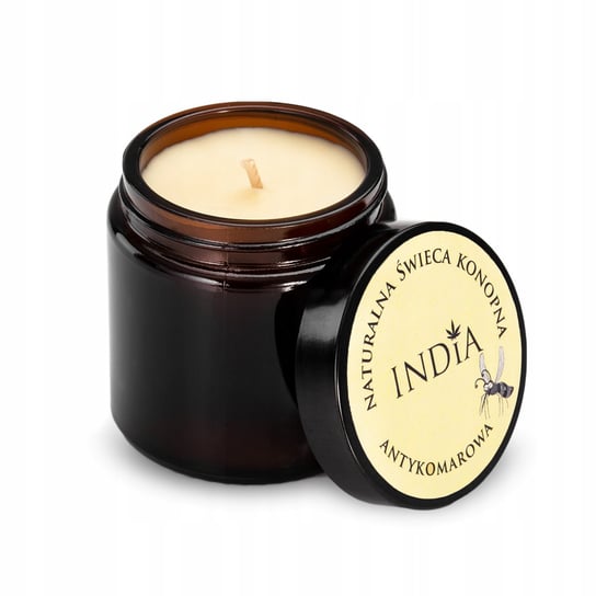 India Cosmetics, Świeca konopna anty-komarowa, 90 g India Cosmetics