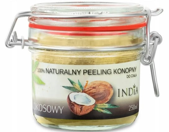 India, Naturalny peeling kokosowy w słoiku, 250 ml India Cosmetics