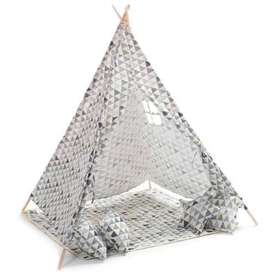 INDIA TENT Namiot Tipi wigwam indiański szare trójkąty Domifito