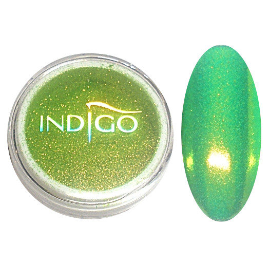 Indigo Pyłek Syrenka Neon Green 2,5g Indigo Nails Lab