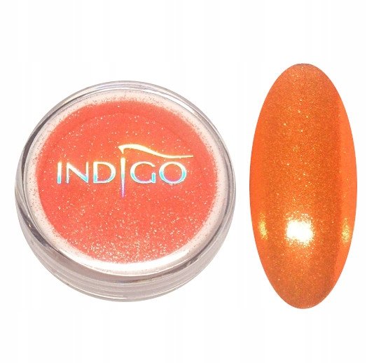 Indigo Pyłek Syrenka Neon Orange 2,5g Indigo Nails Lab
