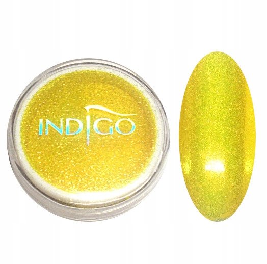 Indigo Pyłek Syrenka Neon Yellow 2,5g Indigo Nails Lab