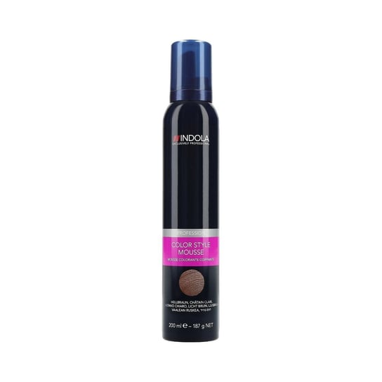 Indola, Color Style Mousse, pianka koloryzująca do włosów Light Brown, 200 ml Indola