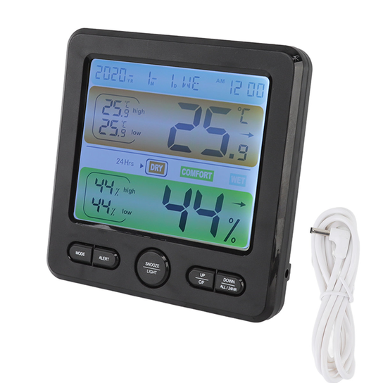 PEARL Hydrometer Hygrometer: 3er-Set Digital-Hygrometer/Thermometer mit Schimmel-Alarm, LCD-Display (Digital Hydrometer, Thermometer, Messgerät