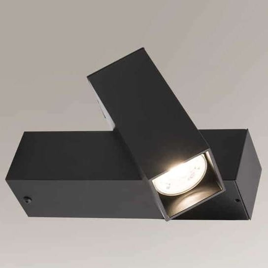 Industrialna LAMPA ścienna MITSUMA 8004 Shilo regulowana OPRAWA metalowy kinkiet prostokątny czarny Shilo
