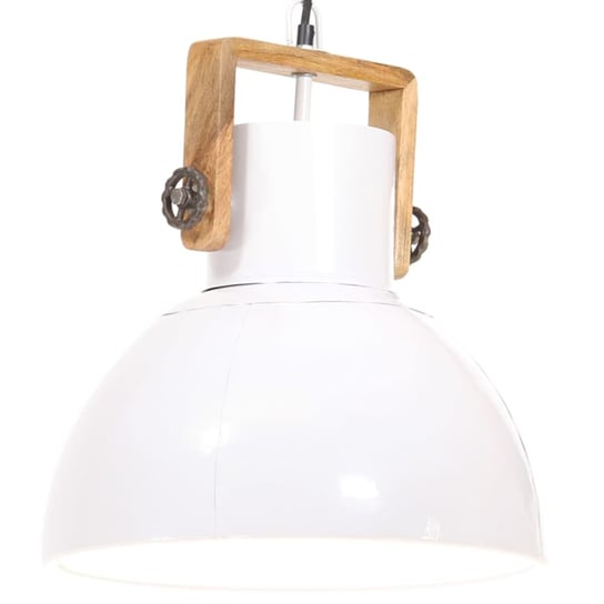 Industrialna lampa wisząca, 25 W, biała, okrągła, 40 cm, E27 vidaXL