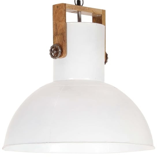 Industrialna lampa wisząca, 25 W, biała, okrągła, 52 cm, E27 vidaXL