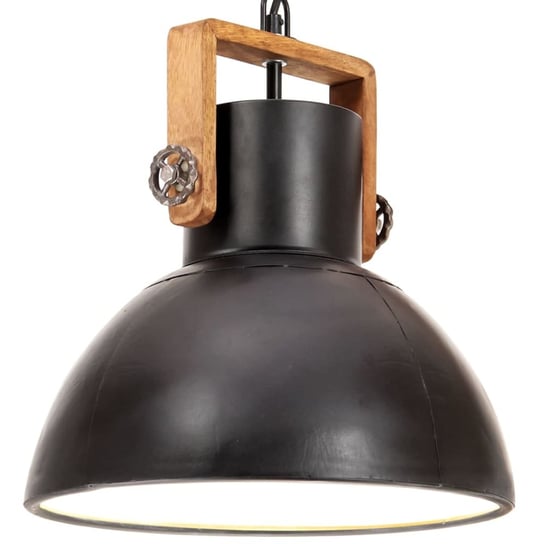 Industrialna lampa wisząca, 25 W, czarna, okrągła, 30 cm, E27 vidaXL