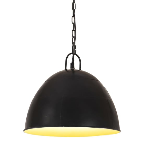 Industrialna lampa wisząca, 25 W, czarna, okrągła, 31 cm, E27 vidaXL