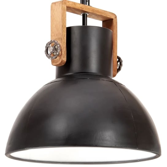 Industrialna lampa wisząca, 25 W, czarna, okrągła, 40 cm, E27 vidaXL