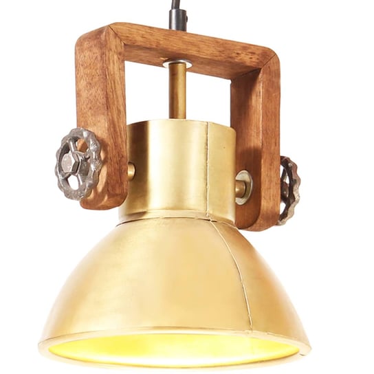 Industrialna lampa wisząca, 25 W, mosiężna, okrągła, 19 cm, E27 vidaXL