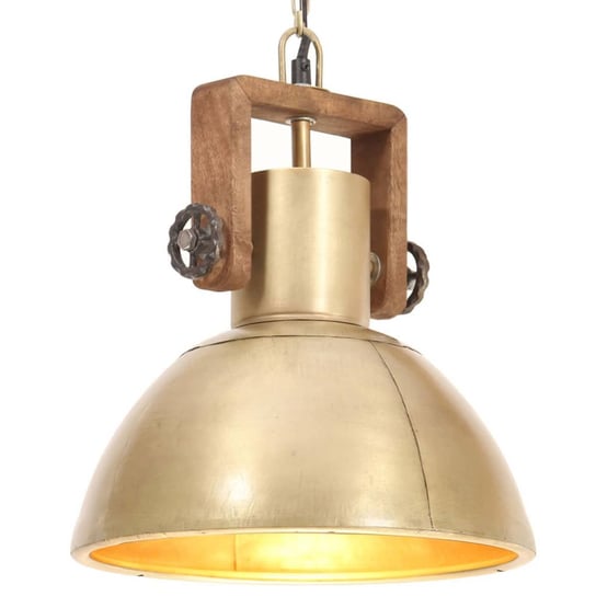 Industrialna lampa wisząca, 25 W, mosiężna, okrągła, 30 cm, E27 vidaXL