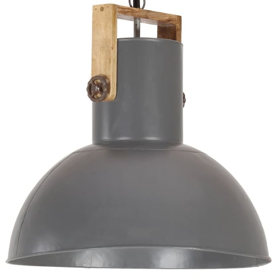 Industrialna lampa wisząca, 25 W, szara, okrągła, 52 cm, E27 vidaXL