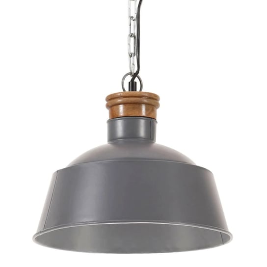 Industrialna lampa wisząca, 32 cm, szara, E27 vidaXL