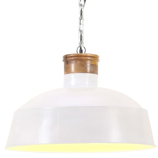 Industrialna lampa wisząca, 42 cm, biała, E27 vidaXL